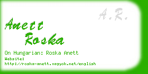 anett roska business card
